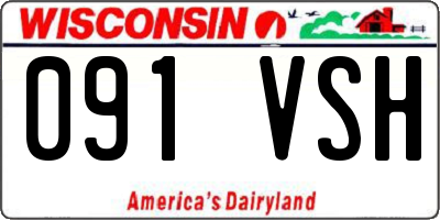 WI license plate 091VSH