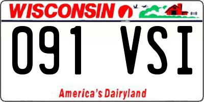 WI license plate 091VSI