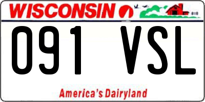 WI license plate 091VSL