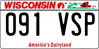 WI license plate 091VSP