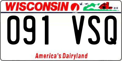 WI license plate 091VSQ