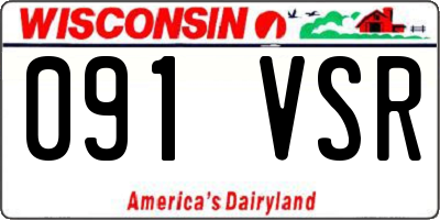WI license plate 091VSR