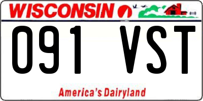 WI license plate 091VST