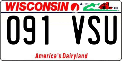 WI license plate 091VSU