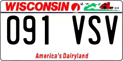 WI license plate 091VSV
