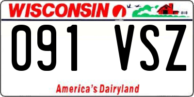 WI license plate 091VSZ