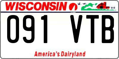 WI license plate 091VTB