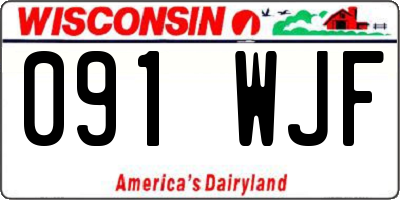 WI license plate 091WJF