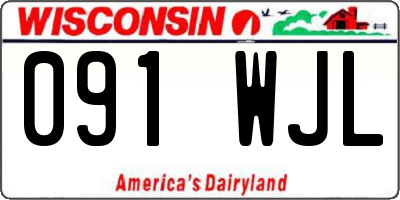 WI license plate 091WJL