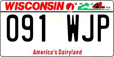 WI license plate 091WJP