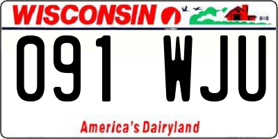 WI license plate 091WJU