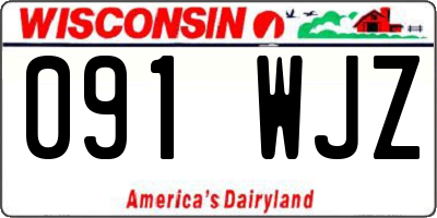 WI license plate 091WJZ