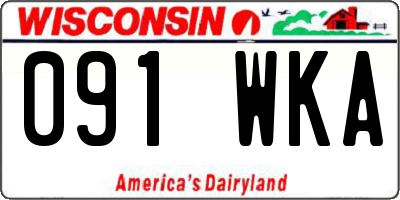 WI license plate 091WKA