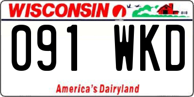 WI license plate 091WKD