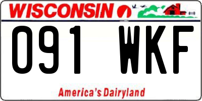 WI license plate 091WKF
