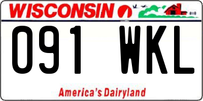 WI license plate 091WKL