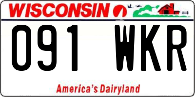 WI license plate 091WKR