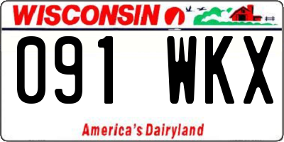 WI license plate 091WKX