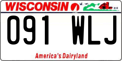 WI license plate 091WLJ