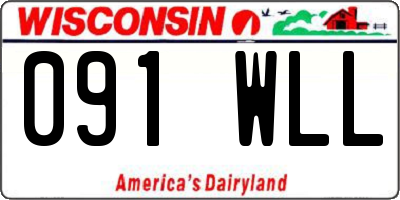 WI license plate 091WLL