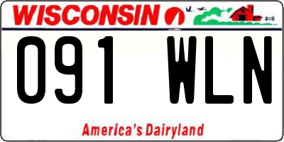 WI license plate 091WLN
