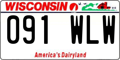 WI license plate 091WLW
