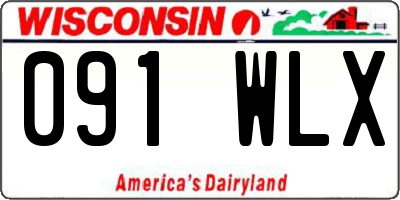 WI license plate 091WLX