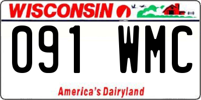WI license plate 091WMC