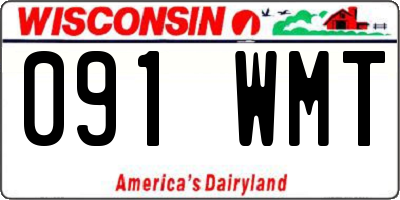 WI license plate 091WMT