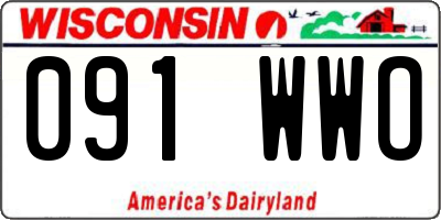 WI license plate 091WWO
