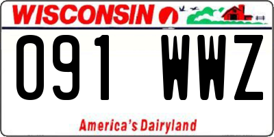 WI license plate 091WWZ