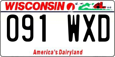 WI license plate 091WXD
