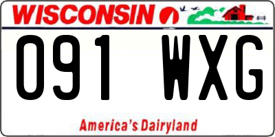 WI license plate 091WXG