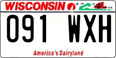 WI license plate 091WXH