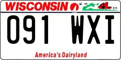 WI license plate 091WXI