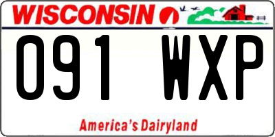 WI license plate 091WXP