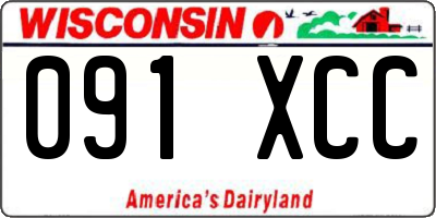 WI license plate 091XCC