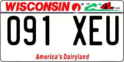 WI license plate 091XEU