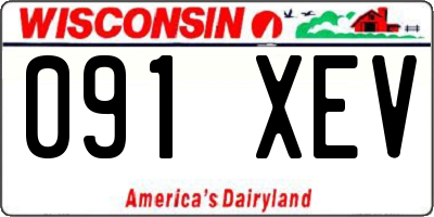 WI license plate 091XEV