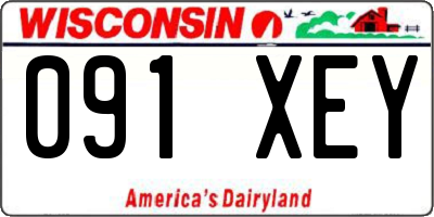 WI license plate 091XEY