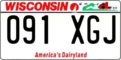 WI license plate 091XGJ