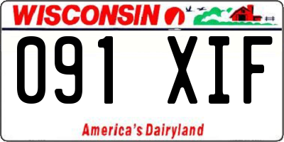 WI license plate 091XIF