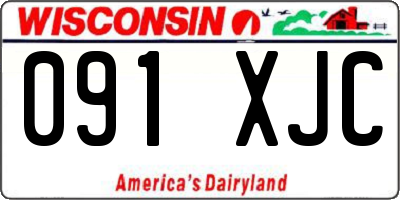 WI license plate 091XJC
