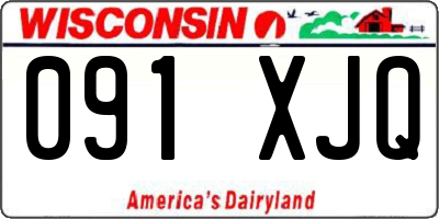 WI license plate 091XJQ