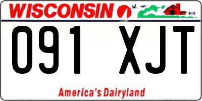 WI license plate 091XJT
