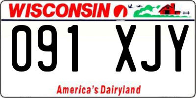 WI license plate 091XJY