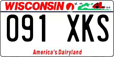 WI license plate 091XKS