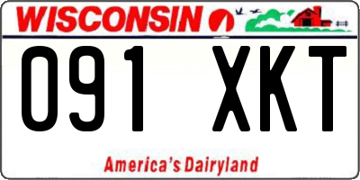 WI license plate 091XKT