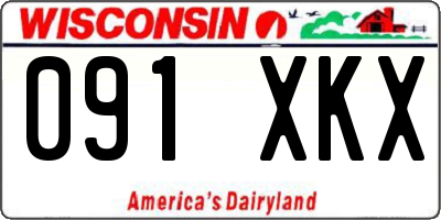 WI license plate 091XKX