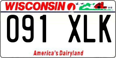 WI license plate 091XLK